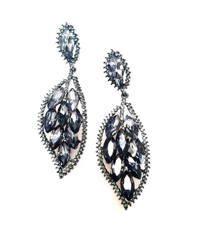 Bling Accessories Handmade Statement Leaf Earrings | Grocsy