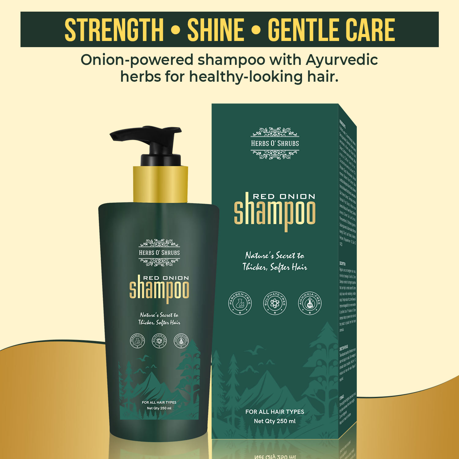 HerbsO’Shrubs Onion Strength & Shine Shampoo | Grocsy