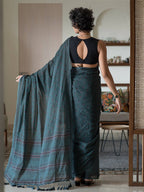 Suta Green Woven Design Pure Cotton Saree | Grocsy