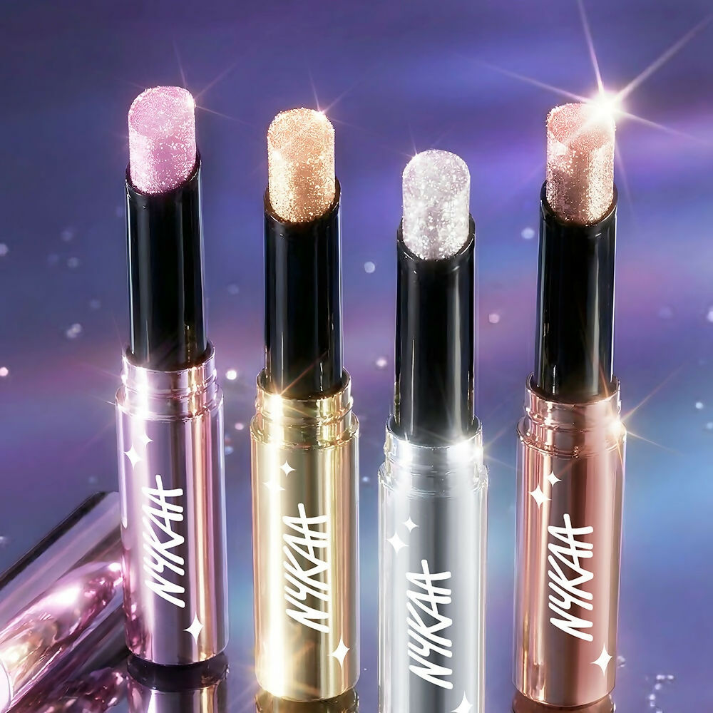 Nykaa Diamond Jelly Cooling Shimmer Eyeshadow Stick - Multi-Use, High Shine Glitter - Champagne Drip | Grocsy