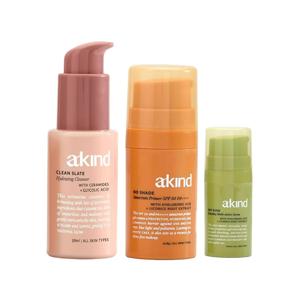 Akind Demure Days Cleanser & Serum & Sunscreen Combo | Grocsy