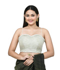 Joban Fashion Women's White Embroidered Stitched Blouse | Grocsy