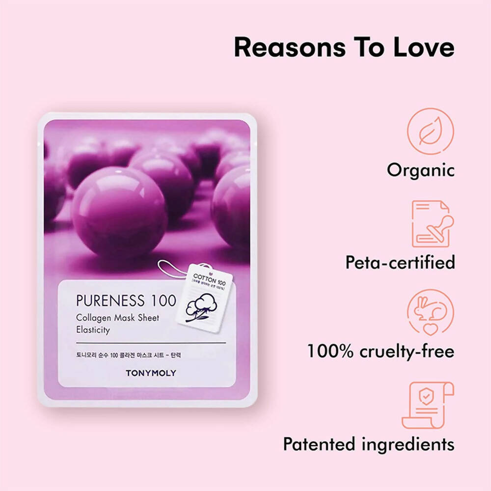 Tonymoly Pureness 100 Collagen Mask Sheet - Korean Skincare | Grocsy