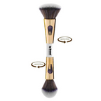 Bronson Professional 4 in 1 Travel Brush Foundation Brush, Powder Brush, Eyeshadow Brush, Flat Brush | Grocsy