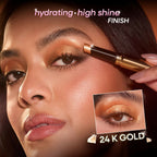 Nykaa Diamond Jelly Cooling Shimmer Eyeshadow Stick - Multi-Use, High Shine Glitter - 24K Gold | Grocsy
