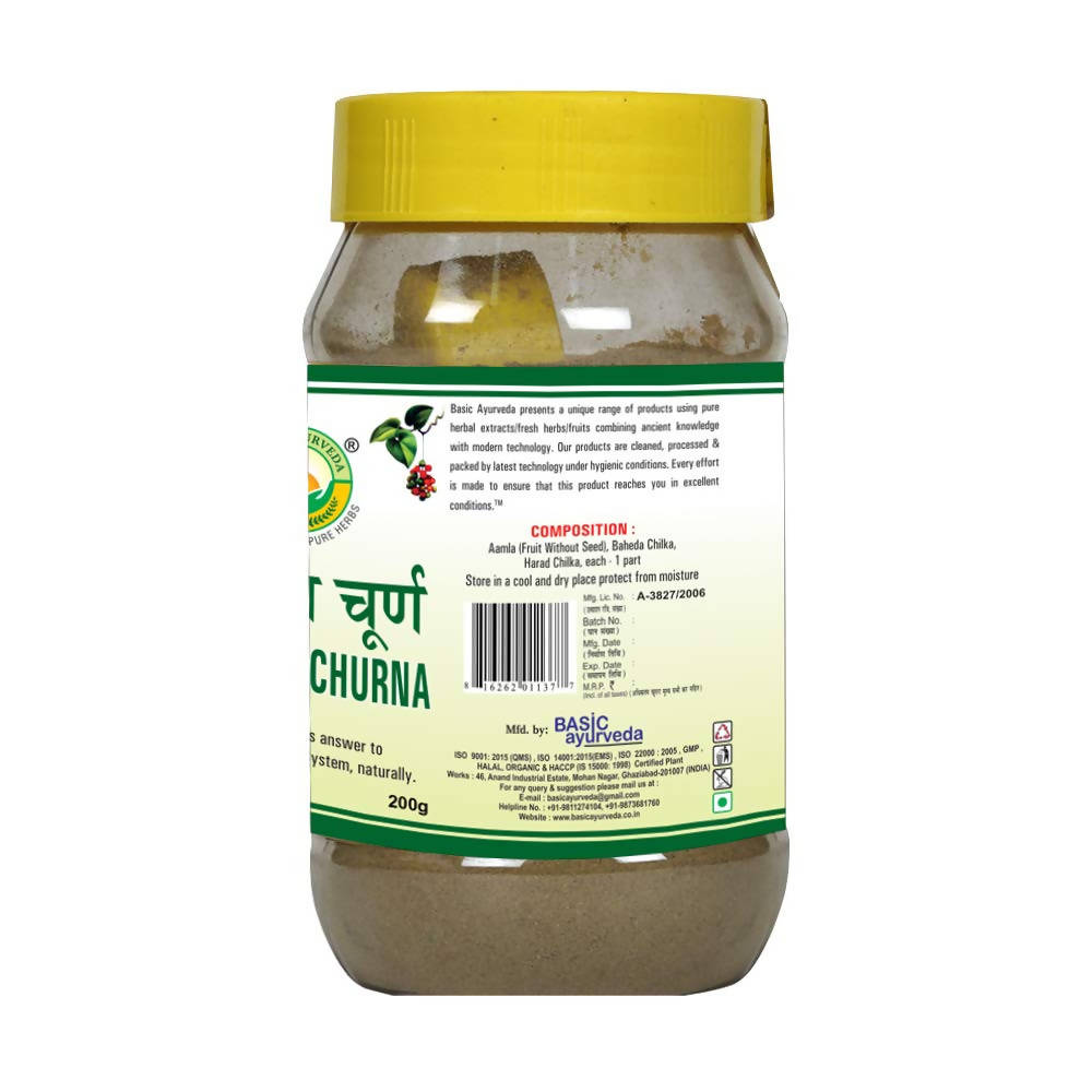 Basic Ayurveda Triphala Churna | Grocsy