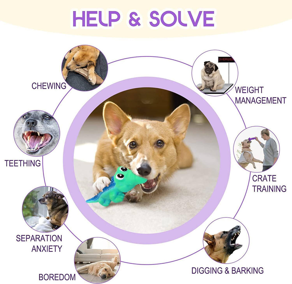 Sage Square Durable Interactive Dog Squeaky Crocodile Toy (Random Color) | Grocsy