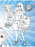 Dreamland Publications Colour Your Own Manga Book 3 With Free Manga Colouring Poster For Kids | Grocsy