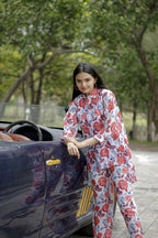 Aayaa Pure Muslin printed Multi Co-Ord Set - Multi Color | Grocsy