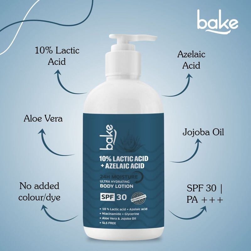 Bake 10% Lactic Acid Body Lotion SPF 30 | Grocsy