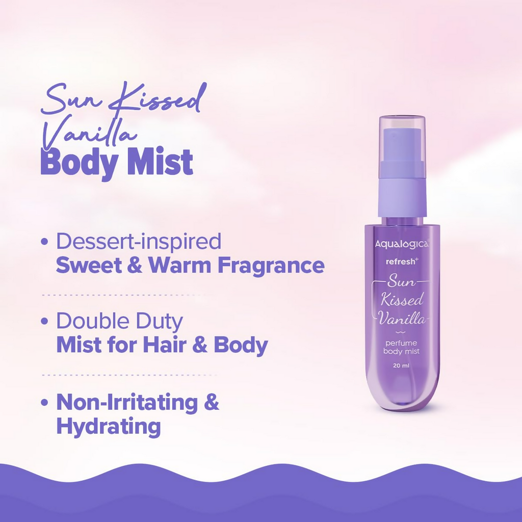 Aqualogica Refresh+ Vanilla Body Care Gift Set Kit | Grocsy