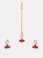 Ruby Raang Noor-E-Laal Pearl Tikka Set | Grocsy