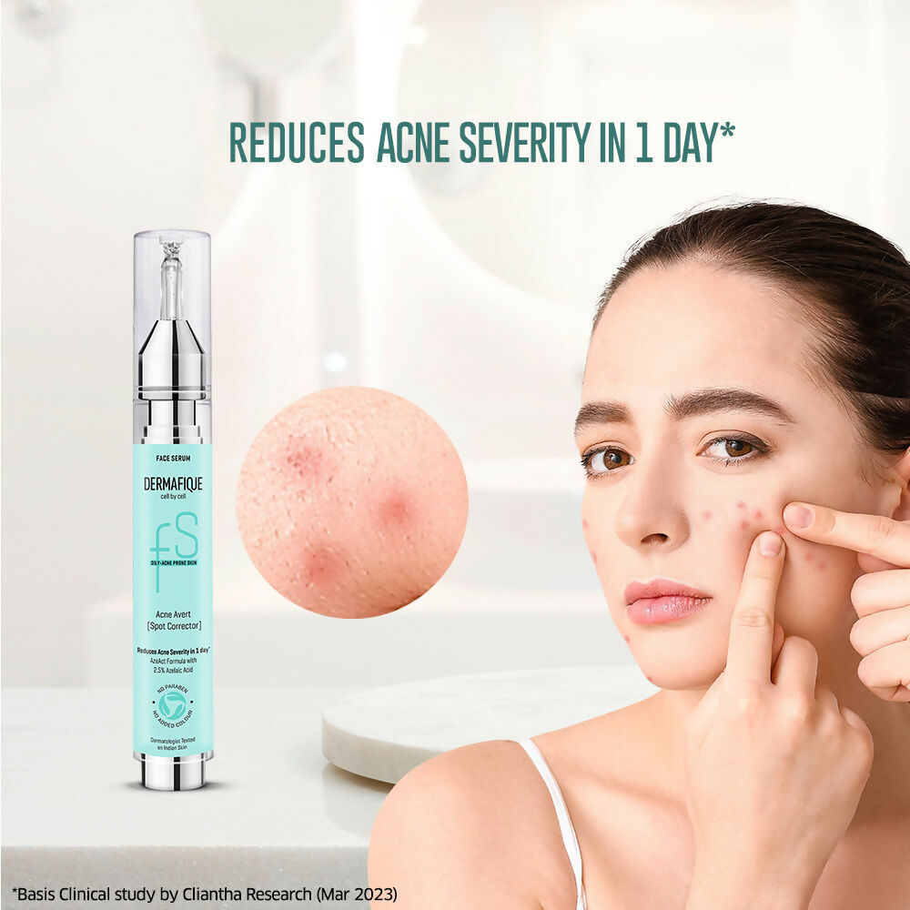 Dermafique Acne Avert Spot Corrector Face Serum | Grocsy
