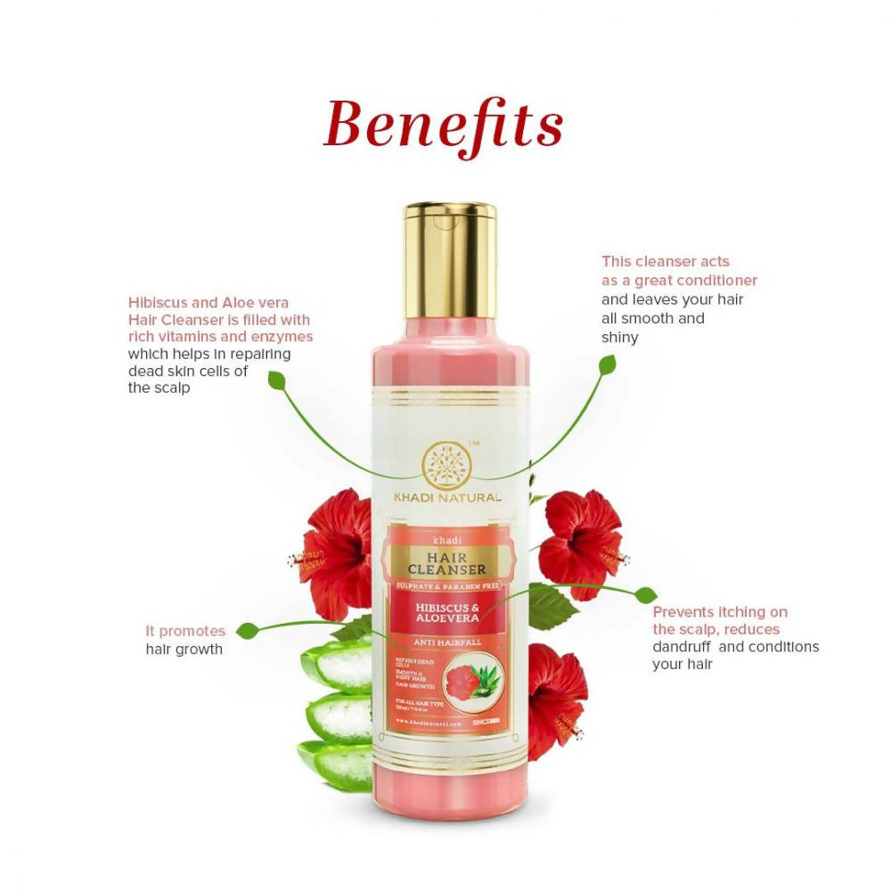 Khadi Natural Hibiscus & Aloevera Hair Cleanser | Grocsy