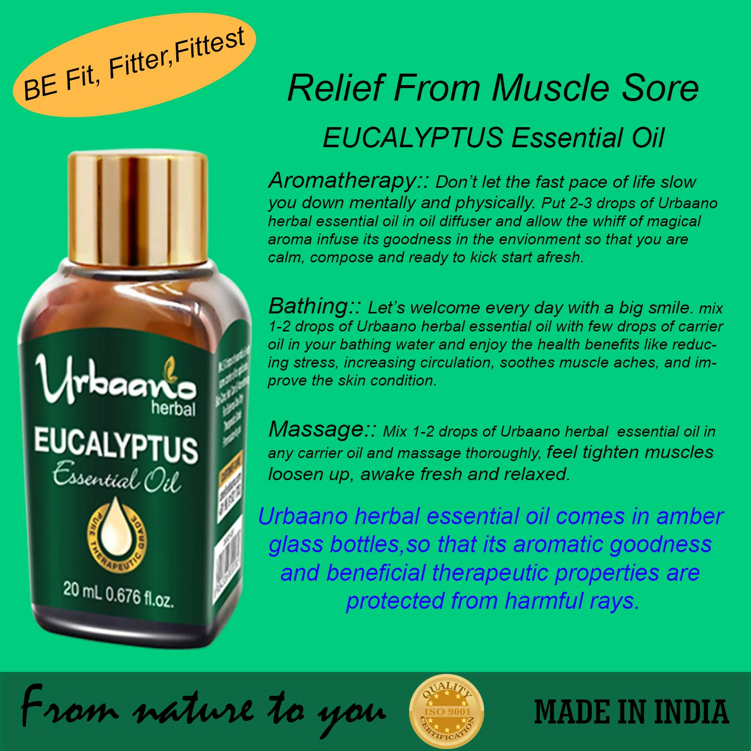 Urbaano Herbal Eucalyptus Essential Oil | Grocsy