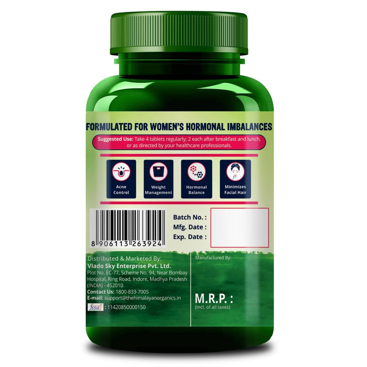 Himalayan Organics Pcos Supplement Tablets | Grocsy