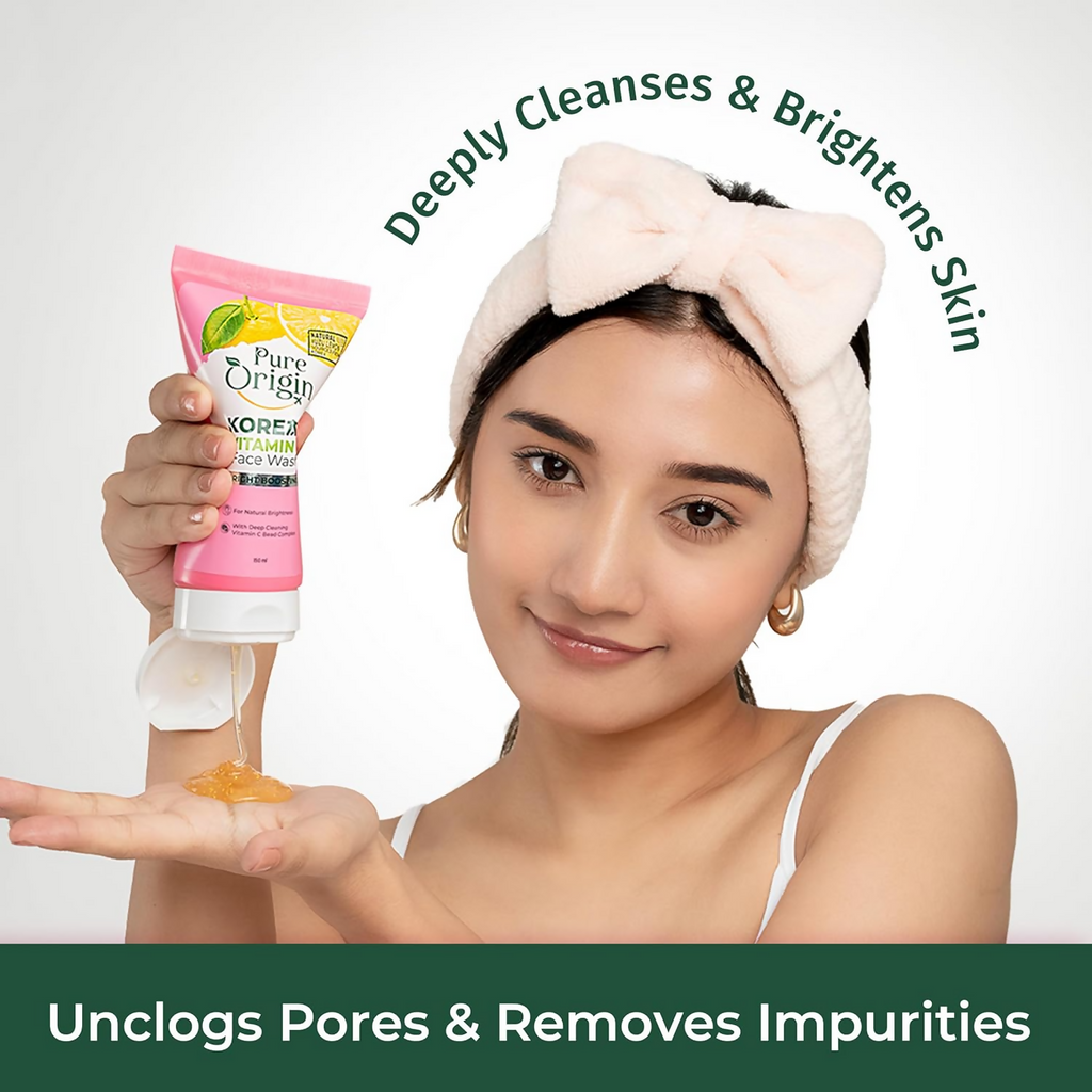 Pure Origin Korean Vitamin C Bright Boosting Face Wash | Grocsy