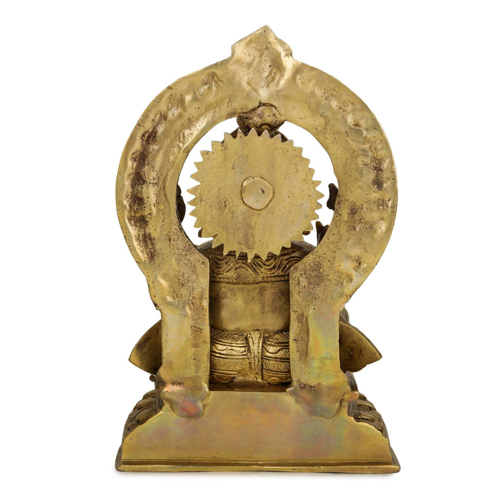 Devlok Maharaja Ganesha Pure Brass Idol | Grocsy