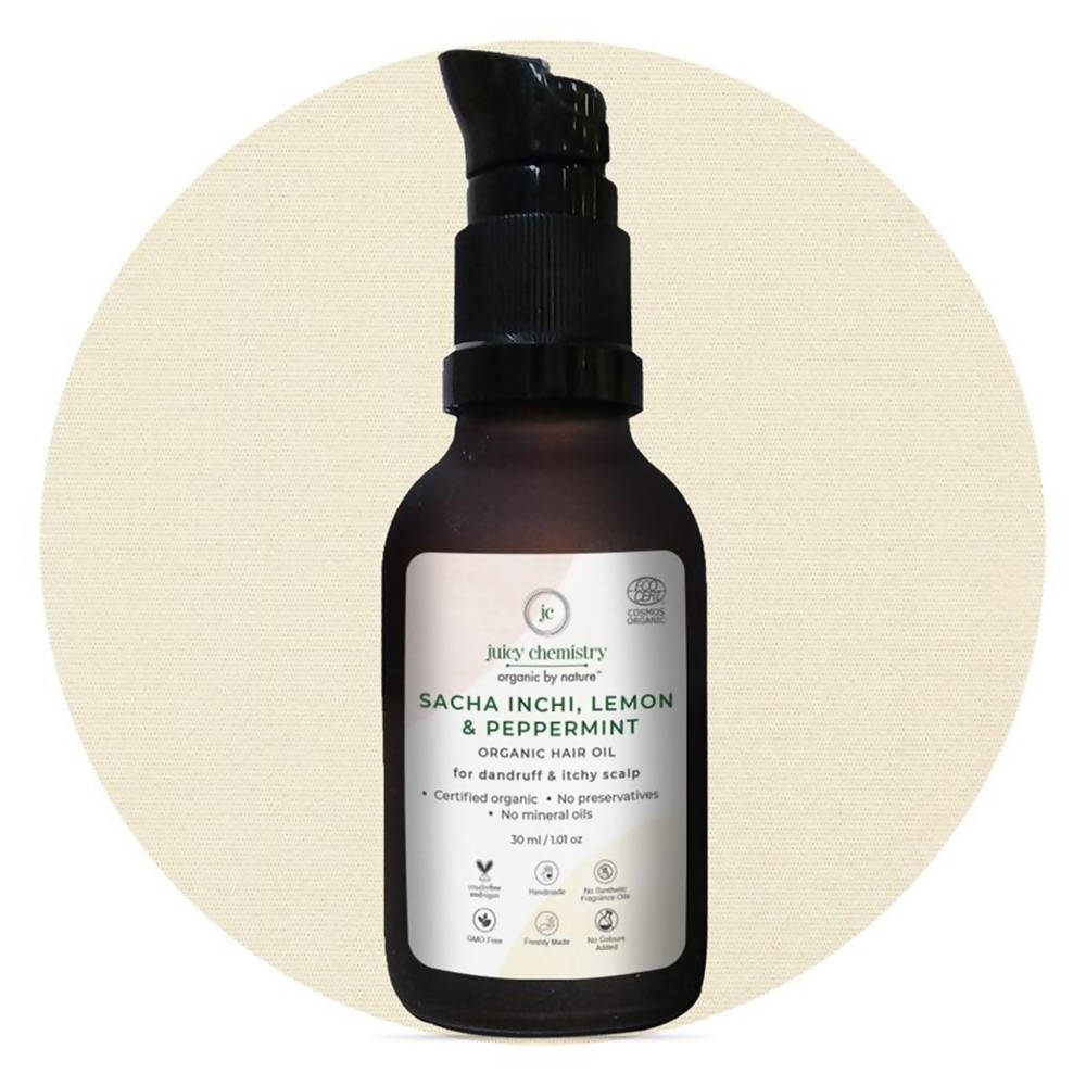 Juicy Chemistry Sacha Inchi, Lemon & Peppermint Organic Hair Serum | Grocsy