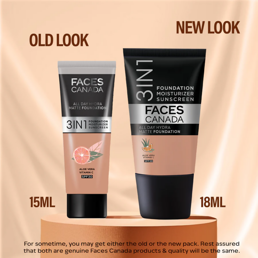 Faces Canada All Day Hydra Matte Mini Foundation - Medium Natural 022 | Grocsy