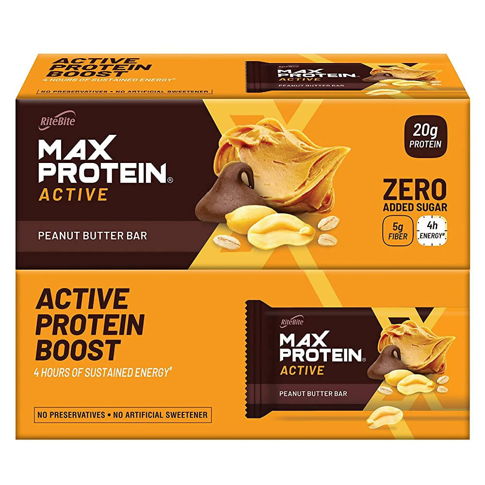 RiteBite Max Protein Active Peanut Butter Bar | Grocsy