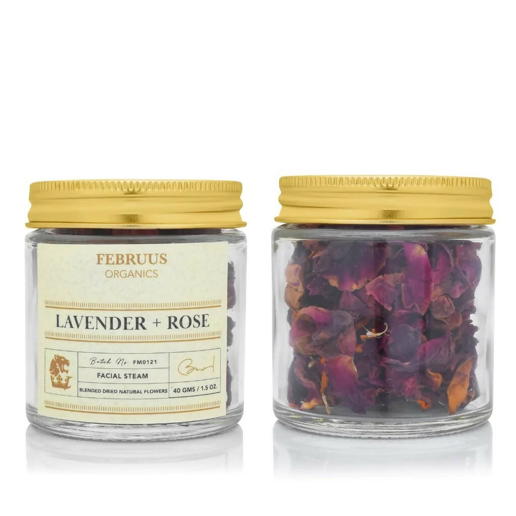 Februus Organics Facial Steam Dried Flower With Extract of Lavender & Rose | Grocsy