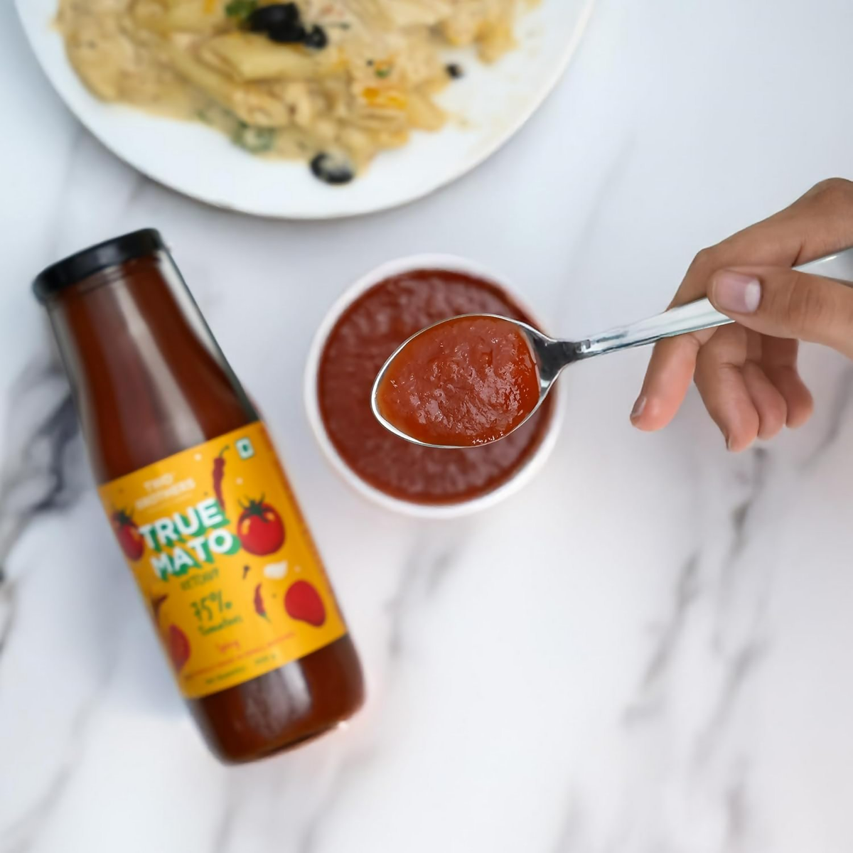 Two Brothers Organic Farms Truemato Ketchup - Spicy | Grocsy
