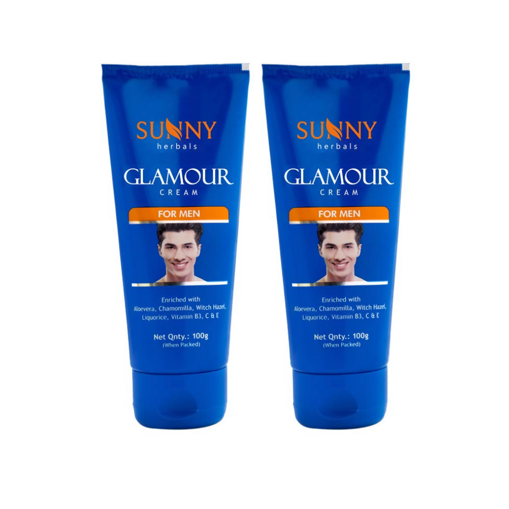 Sunny Herbals Glamour Cream For Men With Aloe Vera To Moisturize & Reduce Dark Spots | Grocsy