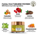 Ivory Natural Facial Wax Powder With Turmeric - Natural Facial Hair Removal Wax For Instant Skin Brightening | Grocsy