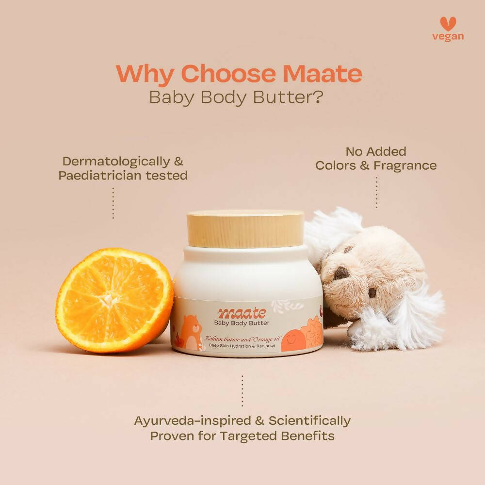 Maate Baby Body Butter Enriched with Pure Kokum Butter and Saffron Oil | Grocsy