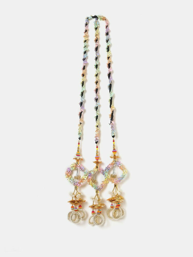 Ruby Raang Colorful Gota Pati Colorful Stones And Golden Stones Parandi | Grocsy