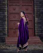 Joban Fashion Blue 9000 Velvet Party Wear Sarees | Grocsy