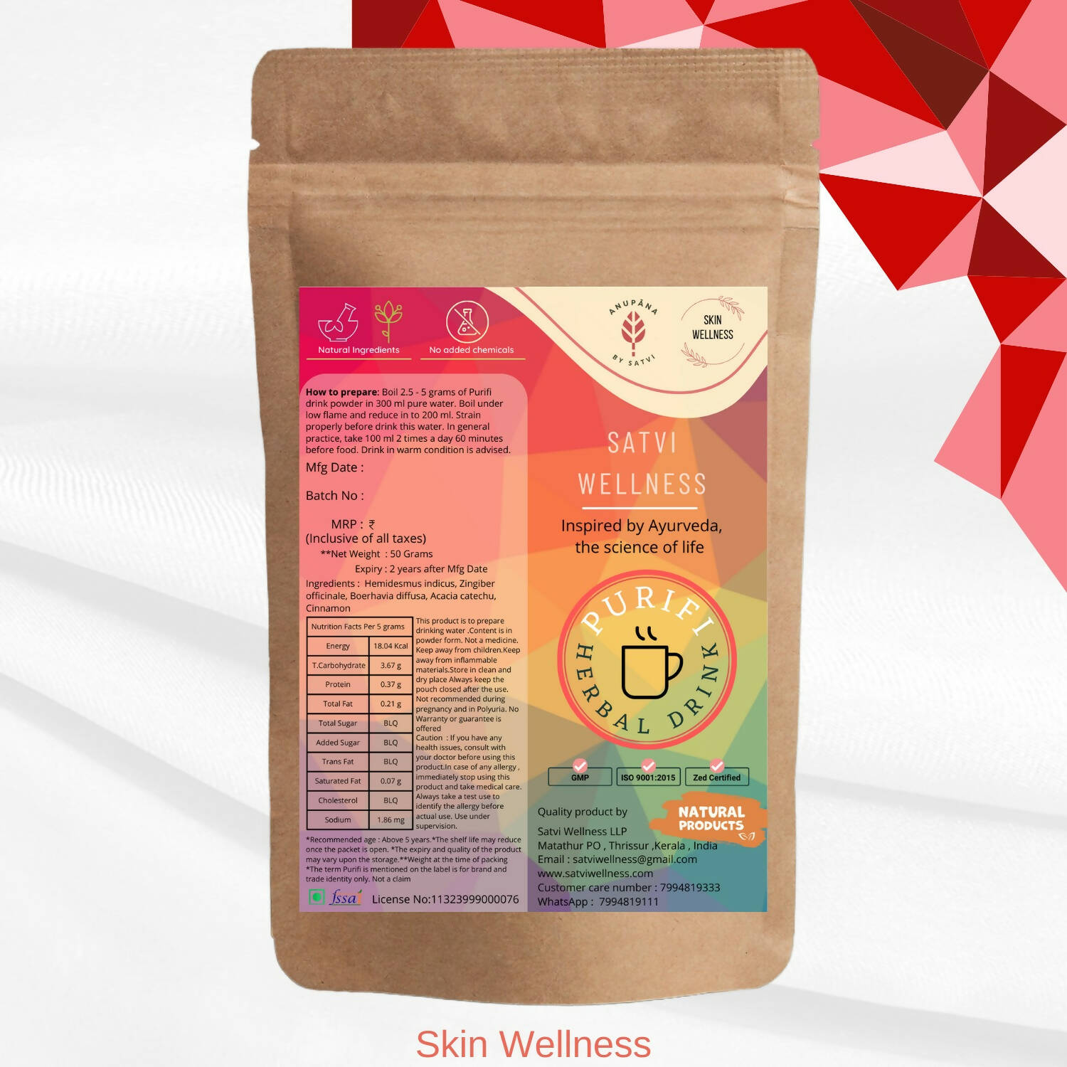 Satvi Wellness Purifi - Herbal Drink Mix | Grocsy