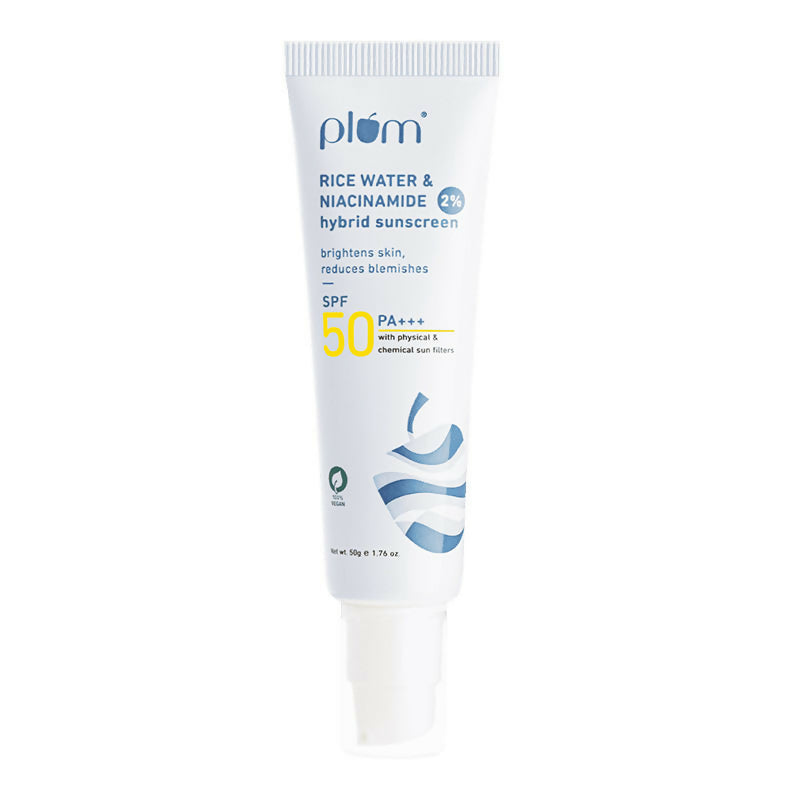 Plum 2% Niacinamide Sunscreen SPF 50 PA+++ UVA/B - Reduces Tan, No White Cast, Dermat Tested | Grocsy