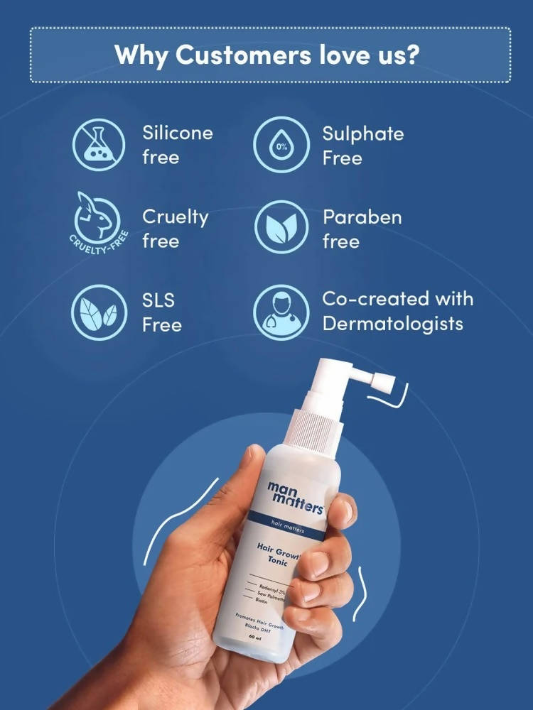 Man Matters Hair Growth Tonic With Redensyl, Rosemary & Biotin | Grocsy