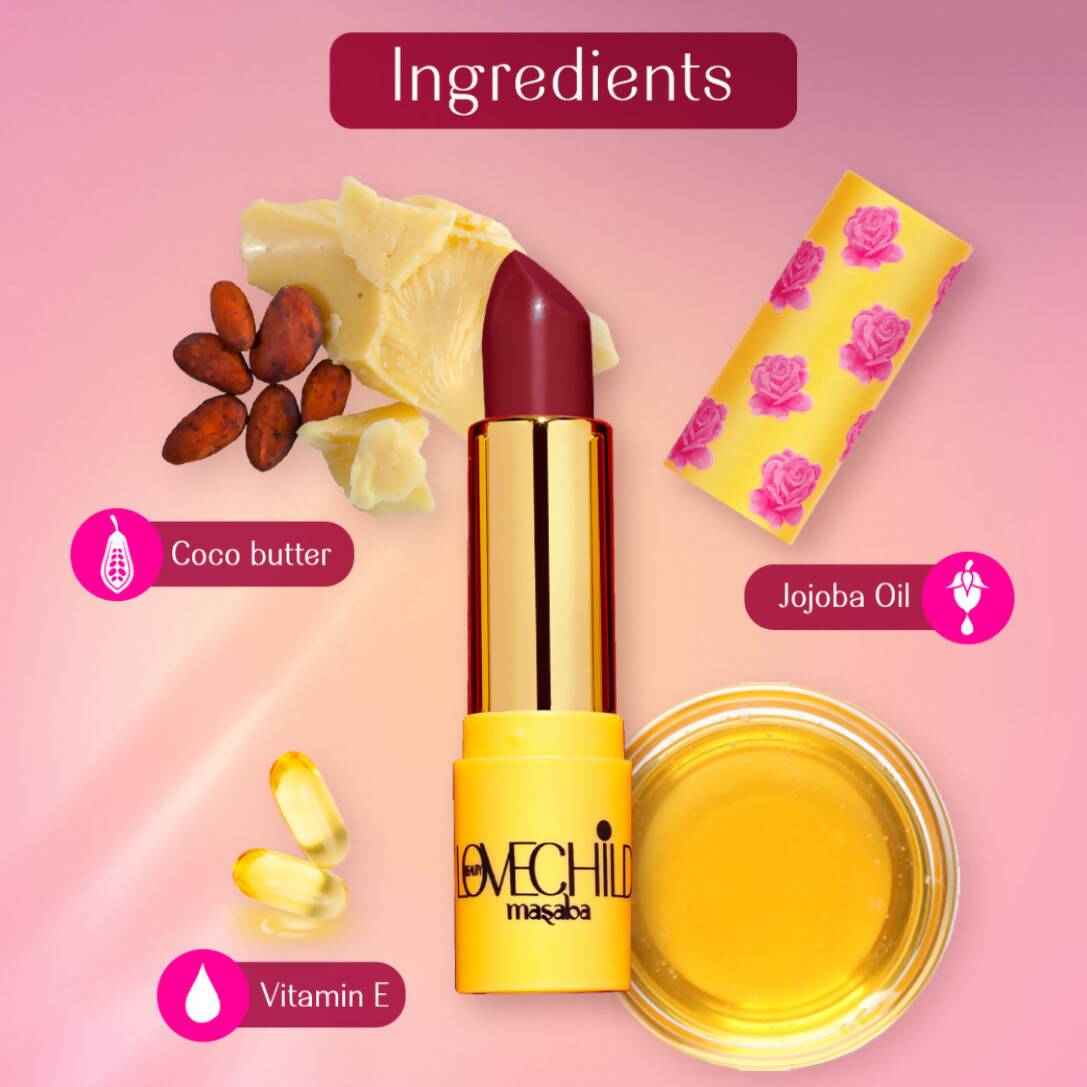 LoveChild By Masaba Gupta Rani Core Luxe Matte Lipstick - Tickle Me Pink | Grocsy