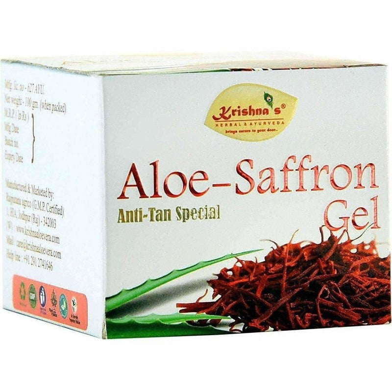 Krishna's Herbal & Ayurveda Aloe Vera Saffron Gel | Grocsy