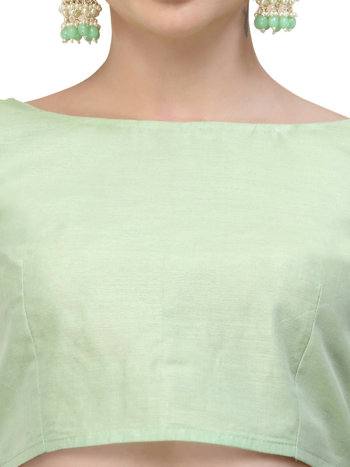 Sea Green Silk Blend Woven Design Saree With Unstitched Blouse Piece - Aloki | Grocsy