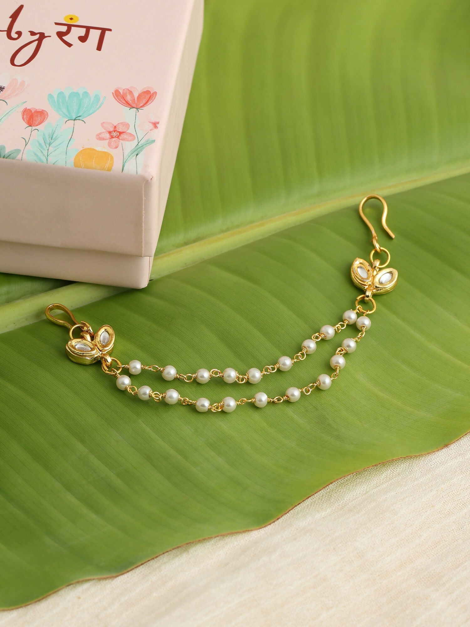Ruby Raang Pearl Hair Jewellery | Grocsy