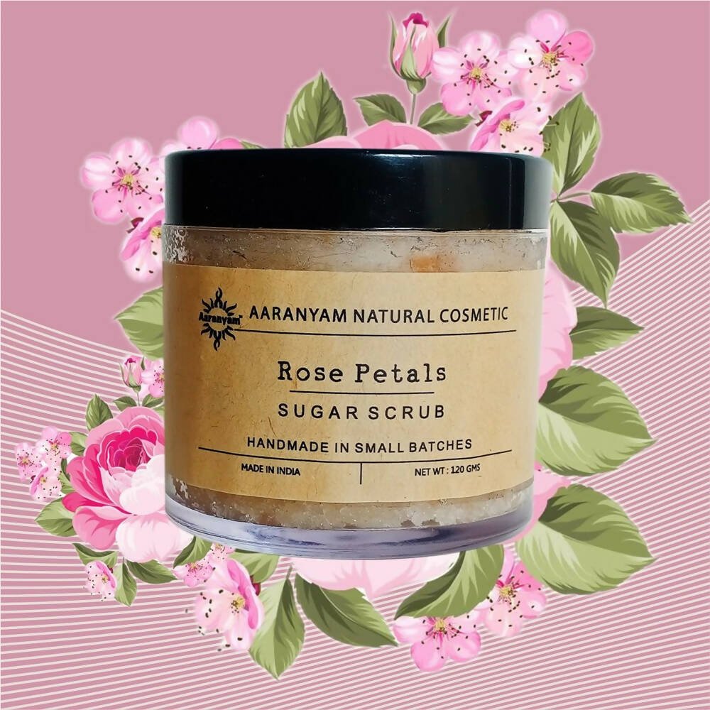 Aaranyam Rose Petals Sugar Scrub For Face & Body | Grocsy