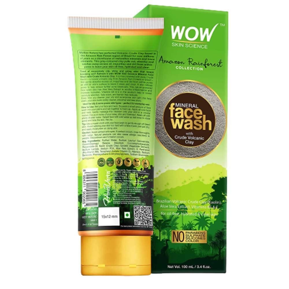 Wow Skin Science Mineral Face Wash with Crude Volcanic Clay | Grocsy
