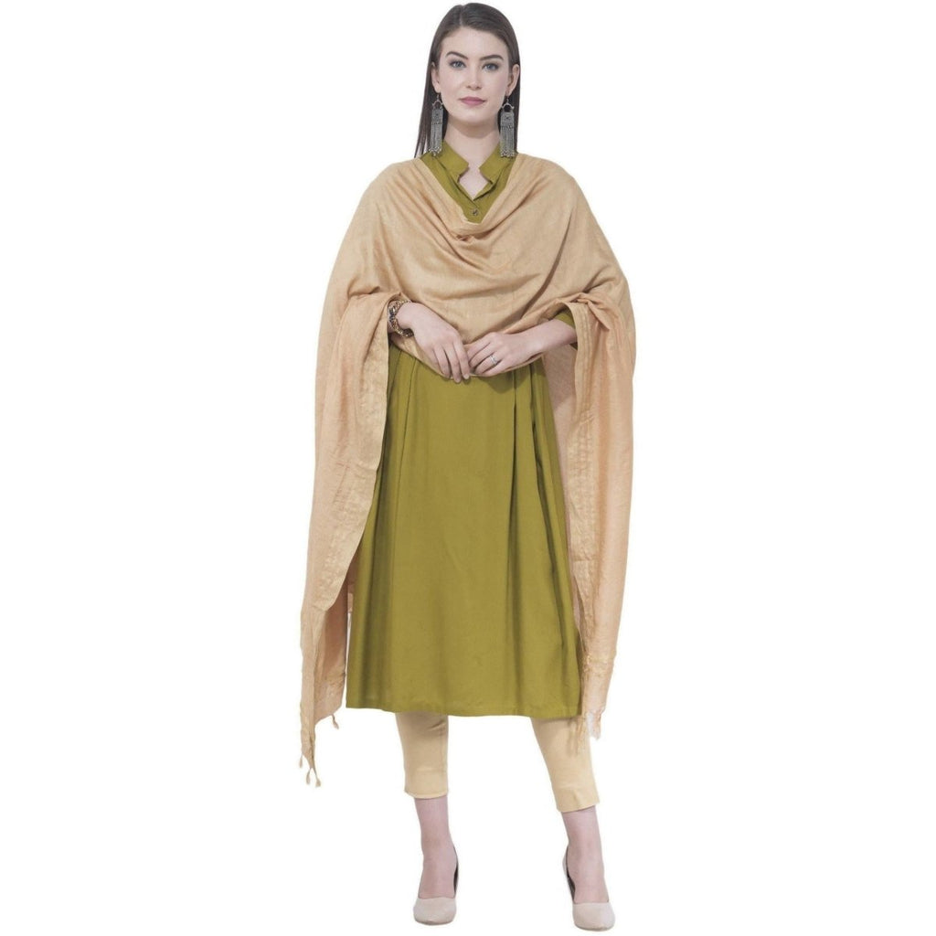 A R Silk Copper Color Golden border Cotton Dupattas and Chunnis | Grocsy