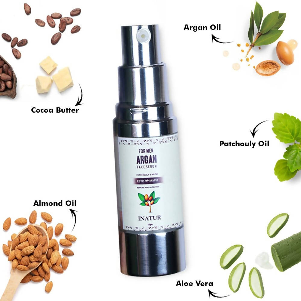 Inatur Argan Face Serum For Men | Grocsy