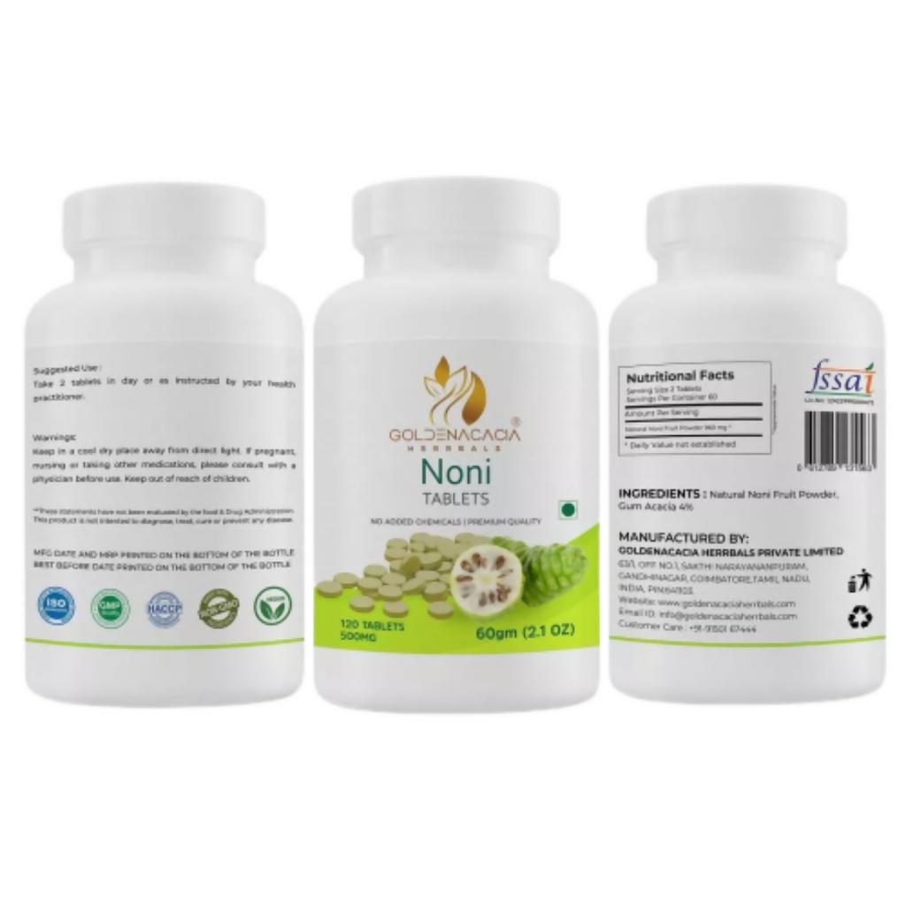 Goldenacacia Herrbals Noni Fruit Tablets (500mg) | Grocsy