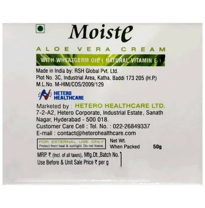 Moiste Aloe Vera Cream with Wheatgerm Oil | Grocsy