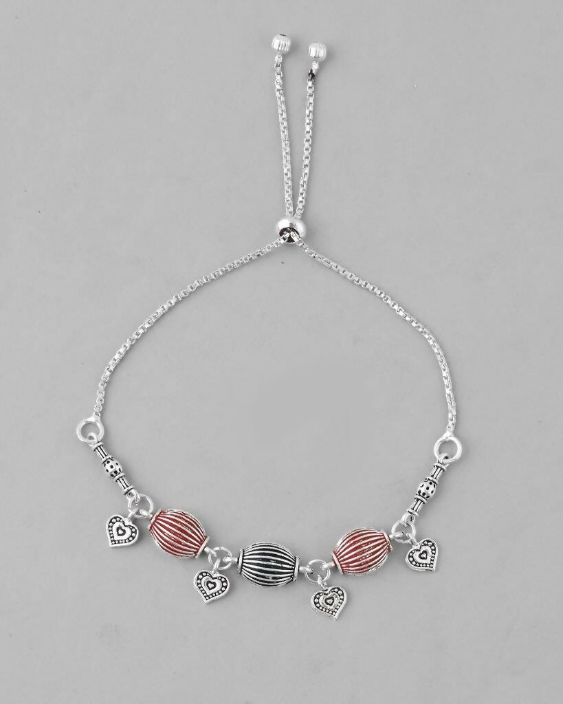 VOJ Set of 2 Traditional Done Shapped Designer Anklet | Grocsy