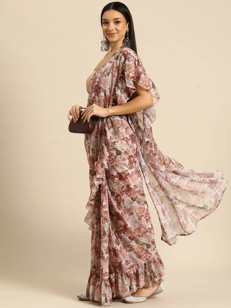 Ahalyaa Women's Traditional Wear Saree - Pink Color | Grocsy