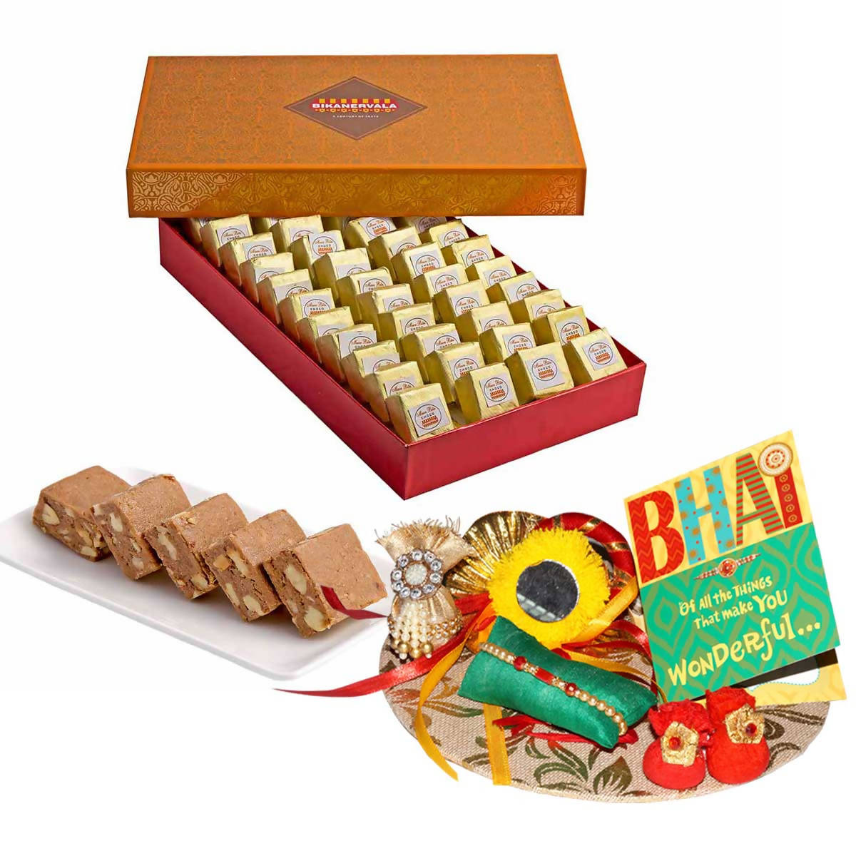 Bikanervala Mewa Bite Chocolate Rakhi Gift | Grocsy