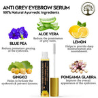 Ivory Natural Grey Eyebrow Serum - Rejuvenates, Nourishes, And Restores Natural Color Of Eyebrows | Grocsy