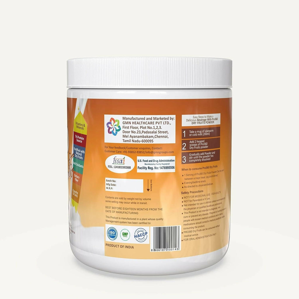 Pro360 Dry Fruits Protein Powder | Grocsy